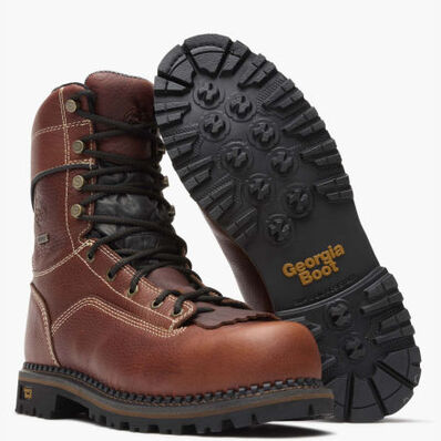 Georgia Boot AMP LT Logger Composite Toe Low Heel Waterproof Work Boot, , large