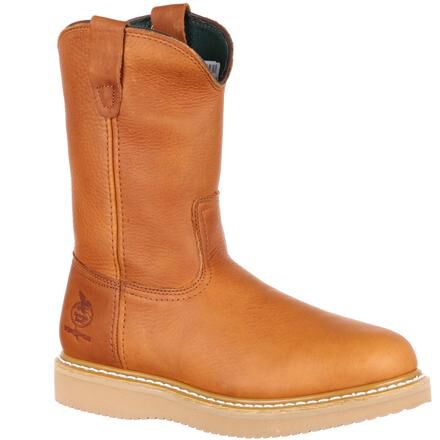 Georgia Boot Botas de trabajo sin cordones con punta de acero y