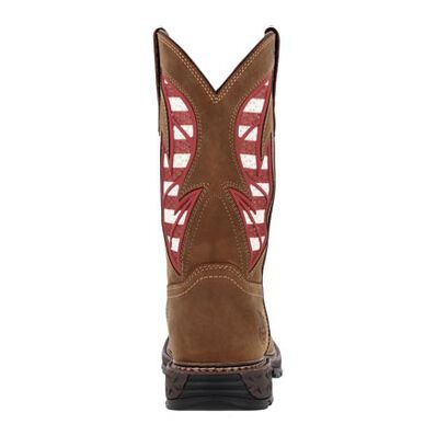 Georgia Boot Carbo-Tec FLX 11" Patriotic Waterproof Alloy Toe Pull-On Work Boot, , large