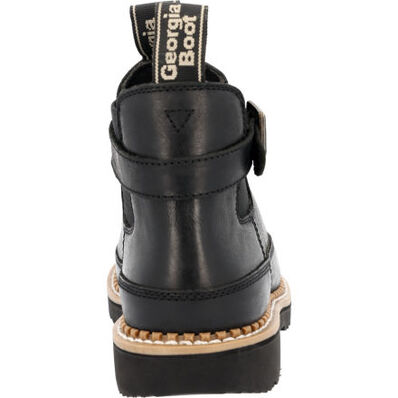 Georgia Boot Women's Black Buckle Chelsea Romeo, , large