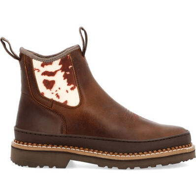 Georgia Boot Women's Cow Print Chelsea Romeo Shoe, , large