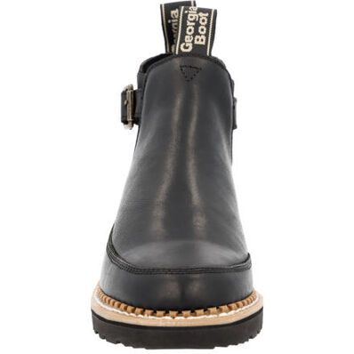 Georgia Boot Women's Black Buckle Chelsea Romeo, , large