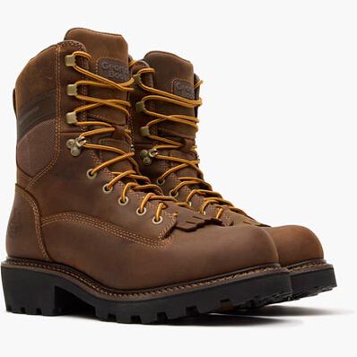 Georgia Boot Core37 9" Scalloped Heel Waterproof Composite Toe Logger Work Boot, , large