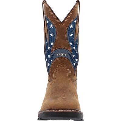 Georgia Boot Carbo-Tec FLX 11" Patriotic Waterproof Pull-On Work Boot, , large