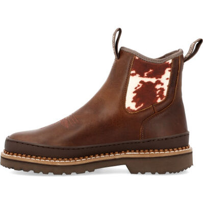 Georgia Boot Women's Cow Print Chelsea Romeo Shoe, , large