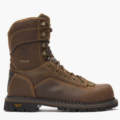 Georgia Boot AMP LT Low Heel Logger Composite Toe Waterproof Work Boot, , large