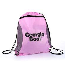 Georgia Boot Logo Pink Drawstring Bag