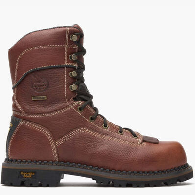 Georgia Boot AMP LT Logger Composite Toe Low Heel Waterproof Work Boot, , large