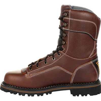 Georgia Boot AMP LT Logger Waterproof 400G Insulated Work Boot, , large