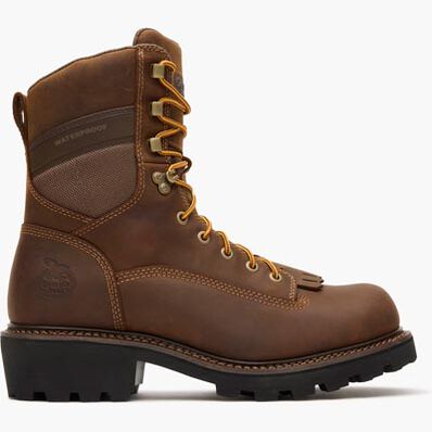Georgia Boot Core37 9" Scalloped Heel Waterproof Composite Toe Logger Work Boot, , large