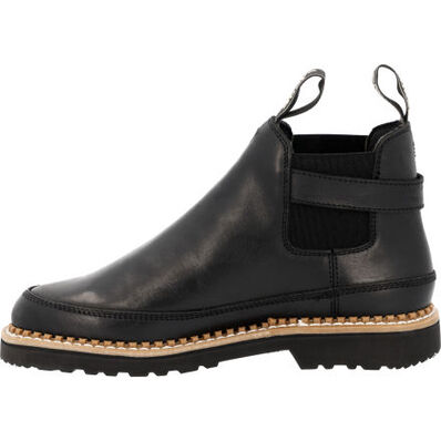 Georgia Boot Women's Black Buckle Chelsea Romeo, , large