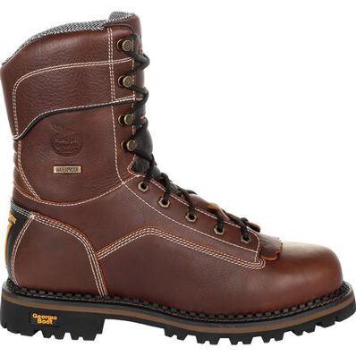 Georgia Boot AMP LT Logger Waterproof 400G Insulated Work Boot, , large