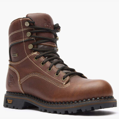 Georgia Boot AMP LT Logger Women's Alloy Toe Waterproof Low Heel Logger Boot, , large