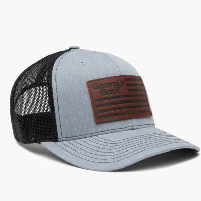 Georgia Boot Unisex Leather Patch Trucker Hat, , large