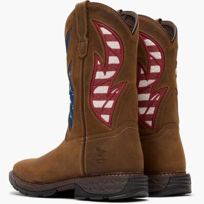 Georgia Boot Carbo-Tec FLX 11" Patriotic Pull-On Work Boot, , large