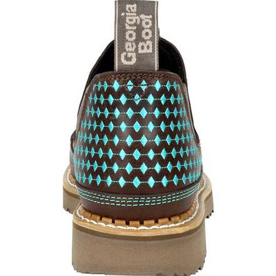 Georgia Boot Georgia Giant Women's Brown and Teal Romeo Shoe, , large