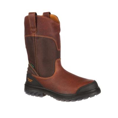 Bota de trabajo sin cordones con punta de acero impermeable Zero Drag de Georgia, , large